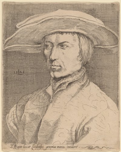Selvportræt af Style of Lucas van Leyden after Albrecht Dürer