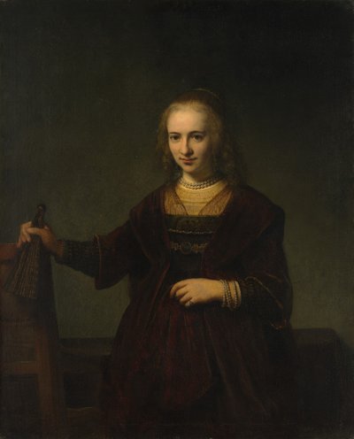Portræt af en kvinde. af Style of Rembrandt