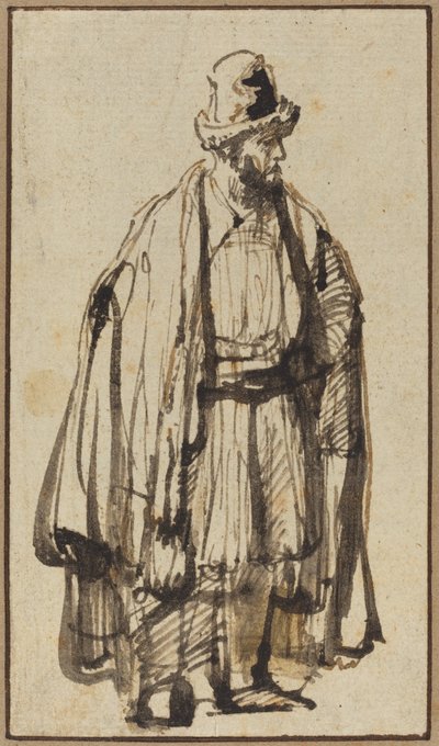 En orientaler af Style of Rembrandt van Rijn