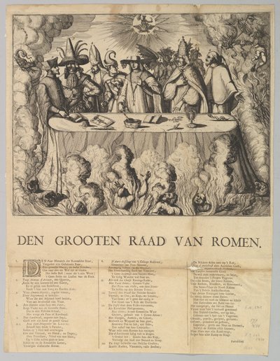 Det store råd i Rom, 1665-1708. af Style of Romeyn de Hooghe