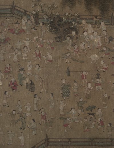 Et hundrede børn i leg, 1100-1200-tallet. af Su Hanchen