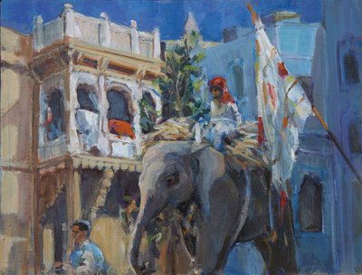 Elefant i Jodhpur af Sue Wales