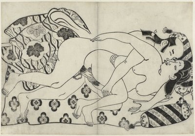 Erotisk show Hana ni Yosurukyo (serietitel) af Sugimura Jihei (attributed to)