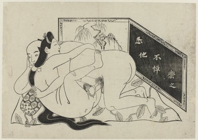 Erotisk show Hana ni Yosurukyo (serietitel) af Sugimura Jihei (attributed to)