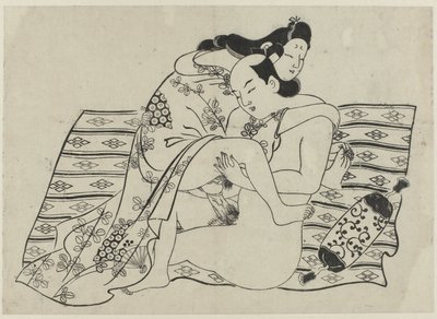 Erotisk show Hana ni Yosurukyo (serietitel) af Sugimura Jihei (attributed to)