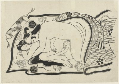 Erotisk show Hana ni Yosurukyo (serietitel) af Sugimura Jihei (attributed to)