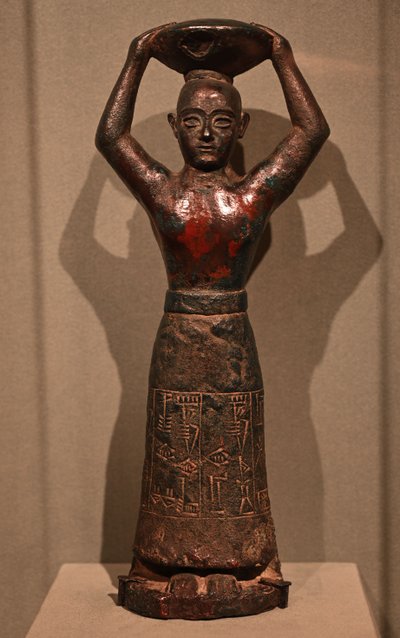Skulptur af kong Ur-Nammu-dynastiet, 2112-2004 f.Kr. (kobber) af Sumerian Mesopotamian School