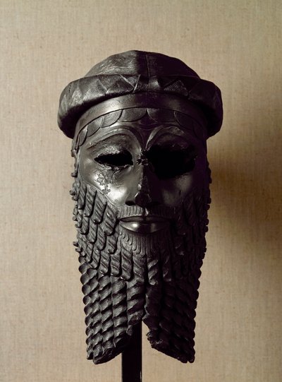 Sumerisk kunst: leder af kongen, måske Naram-Sin (Naram Sin) (2254-2218 f.Kr.). Bronze skulptur. Omkring 2250 f.Kr. Dim. 36x20 cm Bagdad, National Iraq Museum af Sumerian Sumerian
