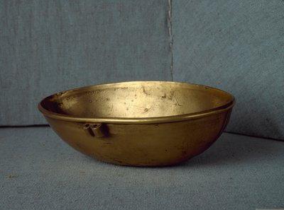 Sumerisk civilisation: oval kop i guld. Svag. 15 cm Bagdad, Nationalt Irak Museum af Sumerian Sumerian
