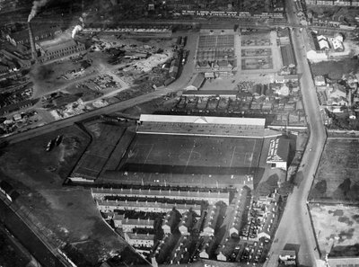Notts County fodboldbane, Meadow Lane, Nottingham, Nottinghamshire, 1927 af Surrey Flying Services