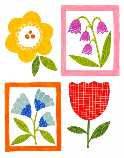 Farvestrålende folkeblomster af Susan Black