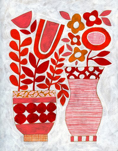 Moderne blomstervaser af Susan Black