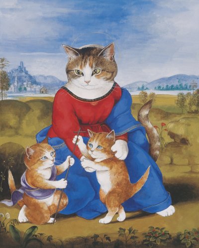 Illustration fra Cats Galore! Et kompendium over kultiverede katte (udg. 2015) af Susan Herbert