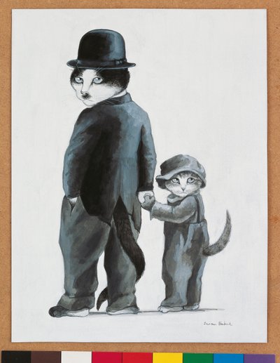 Illustration fra Cats Galore! Et kompendium over kultiverede katte (udg. 2015) af Susan Herbert