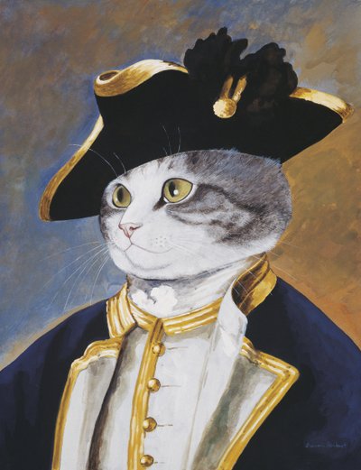 Illustration fra Cats Galore! Et kompendium over kultiverede katte (udg. 2015) af Susan Herbert