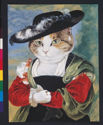 Illustration fra Cats Galore! Et kompendium over kultiverede katte (udg. 2015) af Susan Herbert