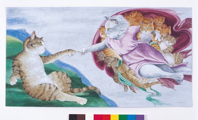 Illustration fra Cats Galore! Et kompendium over kultiverede katte (udg. 2015) af Susan Herbert