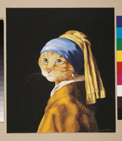 Illustration fra Cats Galore! Et kompendium over kultiverede katte (udg. 2015) af Susan Herbert