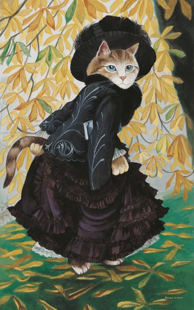 Illustration fra Cats Galore! Et kompendium over kultiverede katte (udg. 2015) af Susan Herbert