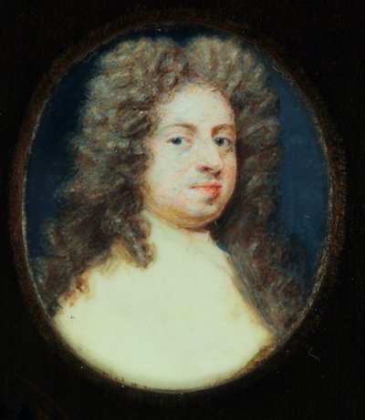 Sir Godfrey Kneller (akvarel på elfenben) af Susan Penelope Gibson