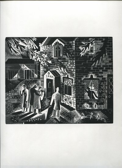 The Carol Singers (trægravering) af Suzanne Cooper