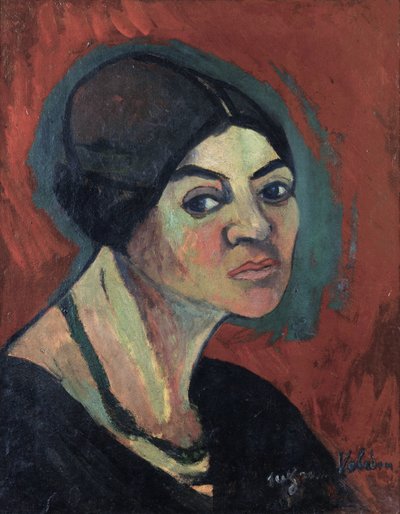""Selvportræt"" (Selvportræt) Maleri af Suzanne Valadon (1865-1938) ca. 1916 Privat samling af Suzanne Valadon