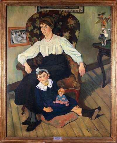 Frankrig, Lyon, Malet portræt af Suzanne Valadons niece af Suzanne Valadon