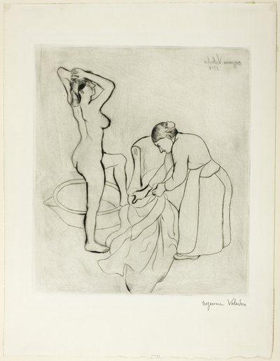 Kvinde ved sit bad af Suzanne Valadon