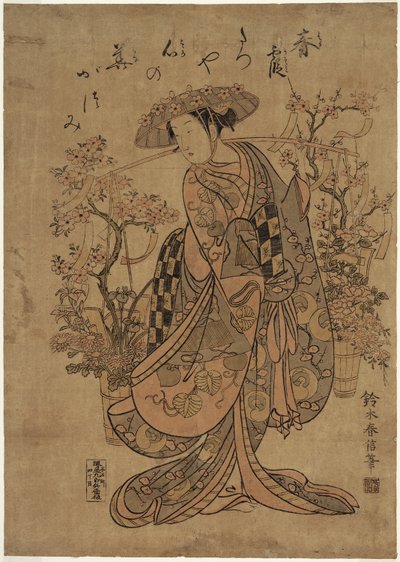En blomsterhandler af Suzuki Harunobu