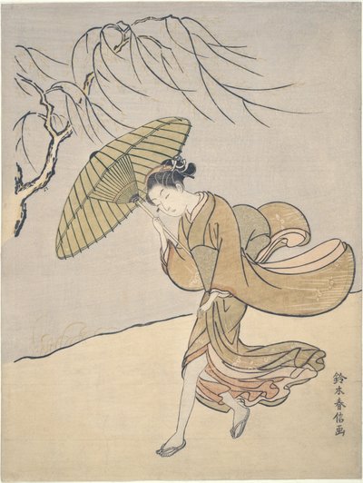 En blæsende dag om sommeren af Suzuki Harunobu