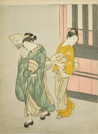 Clearing Breeze from a Fan (Ogi no seiran), fra serien "Eight Views of the Parlour (Zashiki hakkei)" af Suzuki Harunobu