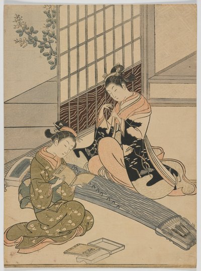 Nedfarende gæs fra Koto, Edo-perioden, ca. 1766 (farve-træsnit) af Suzuki Harunobu