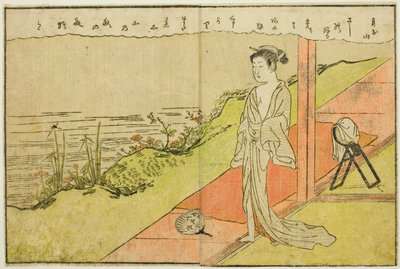 Dobbeltsidet Illustration fra Vol. 1 af "Billedbog af Spring Brocades (Ehon haru no nishiki)" af Suzuki Harunobu