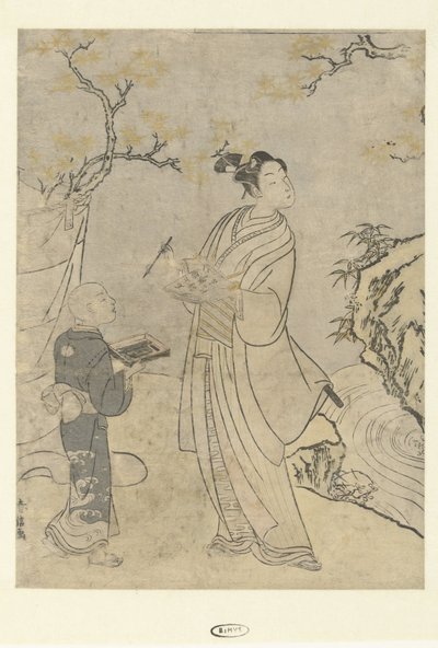 At skrive et digt af Suzuki Harunobu