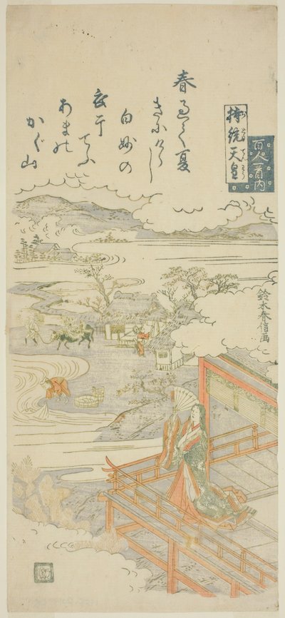 Kejserinde Jito (Jito Tenno), fra serien "One Hundred Poems by One Hundred Poets (Hyakunin isshu no uchi)" af Suzuki Harunobu