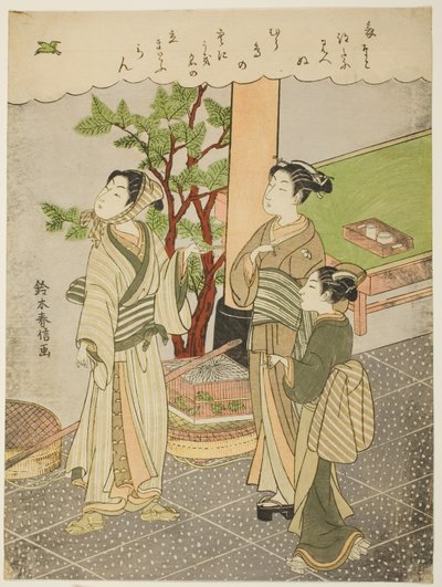 Befrielse af en fanget fugl af Suzuki Harunobu