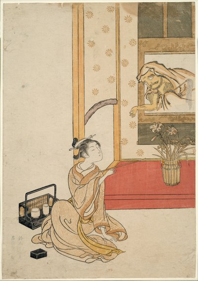 Giver Daruma en røg af Suzuki Harunobu
