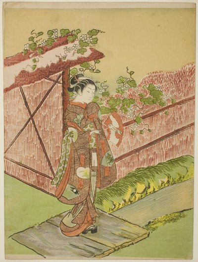 Meeting her Lover (parodi på Yugao-kapitlet i "Tale of Genji") af Suzuki Harunobu