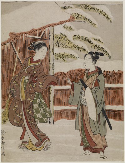 Mitate af en scene fra kabuki-spillet Kvindernes version af træer, ca. 1768 af Suzuki Harunobu