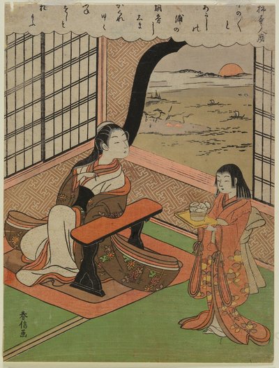 Digt af Kakinomoto Hitomaro af Suzuki Harunobu