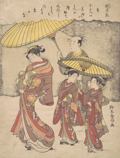 Sne, ca. 1769., ca. 1769. af Suzuki Harunobu