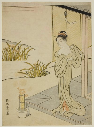 Sommer, fra serien "New Versions of Flowers of the Four Seasons (Shinpan furyu shiki no hana)" af Suzuki Harunobu