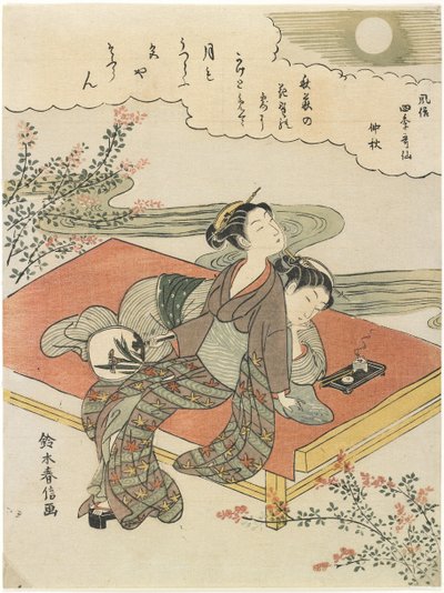 Den ottende måned, ca. 1768 af Suzuki Harunobu