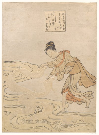 Juvel-floden ved Chōfu (Chōfu no Tamagawa) af Suzuki Harunobu