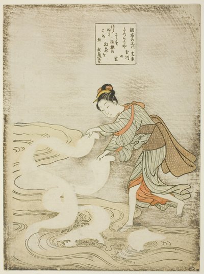 The Jewel River at Chofu (Chofu no Tamagawa), fra en unavngiven serie af Six Jewel Rivers af Suzuki Harunobu