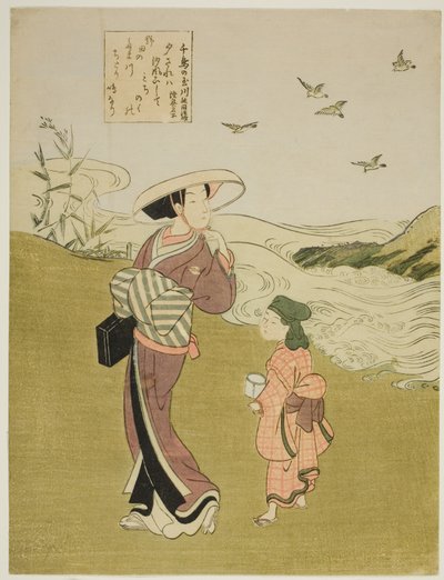 The Jewel River of Plovers (Chidori no Tamagawa), fra en unavngiven serie af Six Jewel Rivers af Suzuki Harunobu