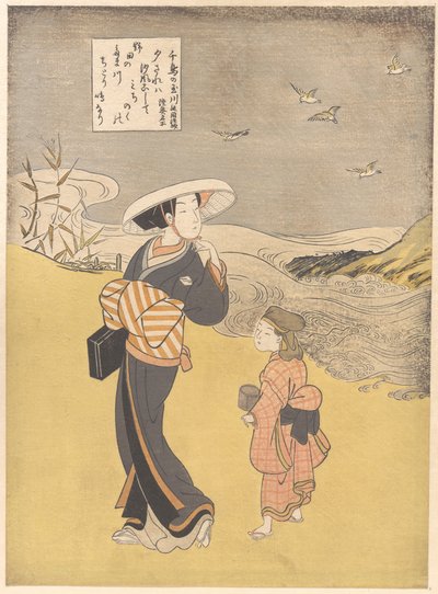 «Plovernes juvelflod, et berømt sted i Mutsu-provinsen», fra serien Seks juvelfloder (Mu Tamagawa: Chidori no Tamagawa, Mutsu meisho) af Suzuki Harunobu