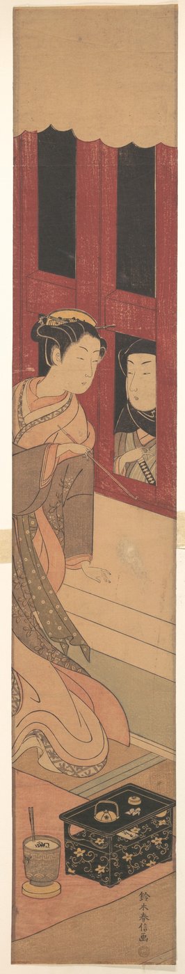 Der Mann draußen af Suzuki Harunobu