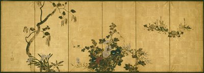 Blomster af efterår og vinter af Suzuki Kiitsu