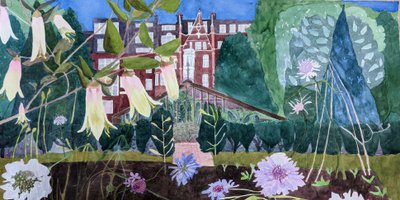 A Magical Garden, 2021 (akvarel på papir) af Suzy Fasht